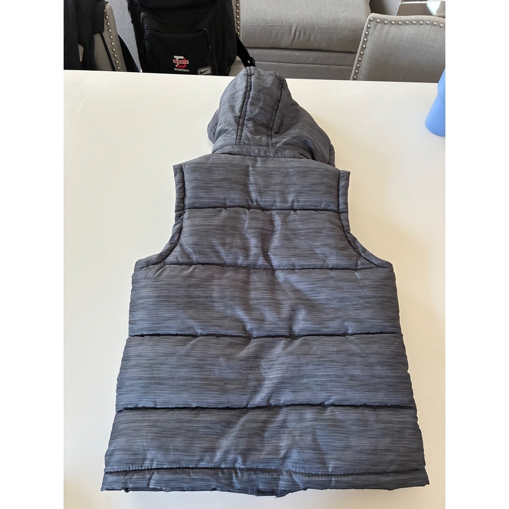 Kids U.S. Polo Assn. 125th Anniversary Puffer Vest Hoodie Gray Size M 10 12 - Picture 5 of 5